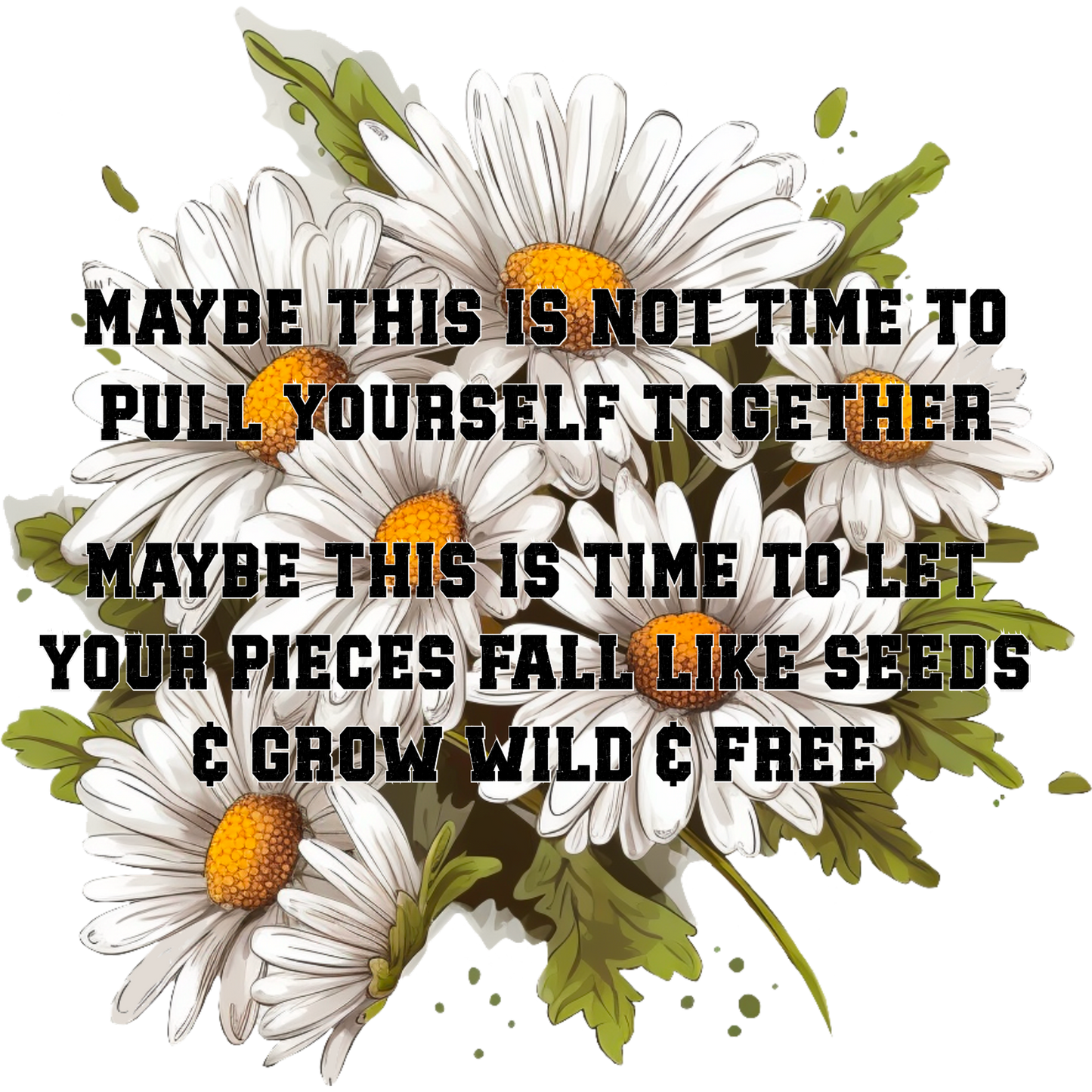 Motivational Wild and Free Floral Canvas Art