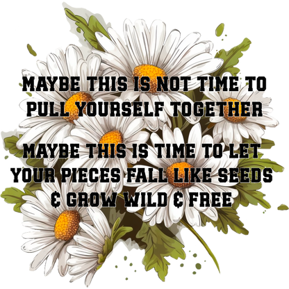 Motivational Wild and Free Floral Canvas Art