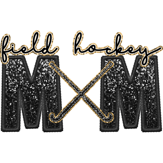 Field Hockey MM Glitter Embroidered Patch Product