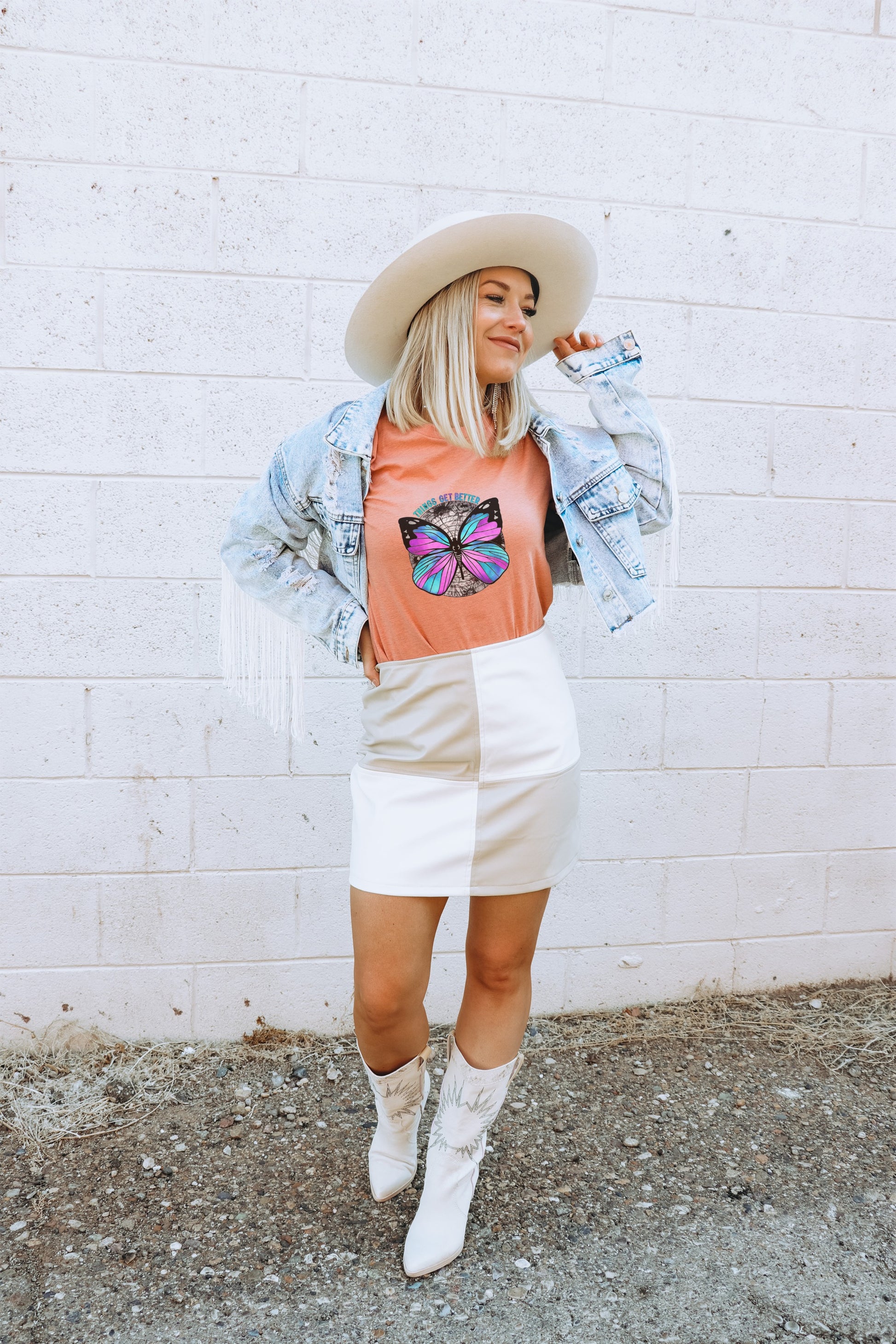 Beautifully Designed Butterfly Graphic T-Shirt