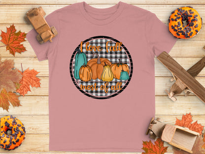 I Love Fall Most Of All Plaid Pumpkin T-Shirt