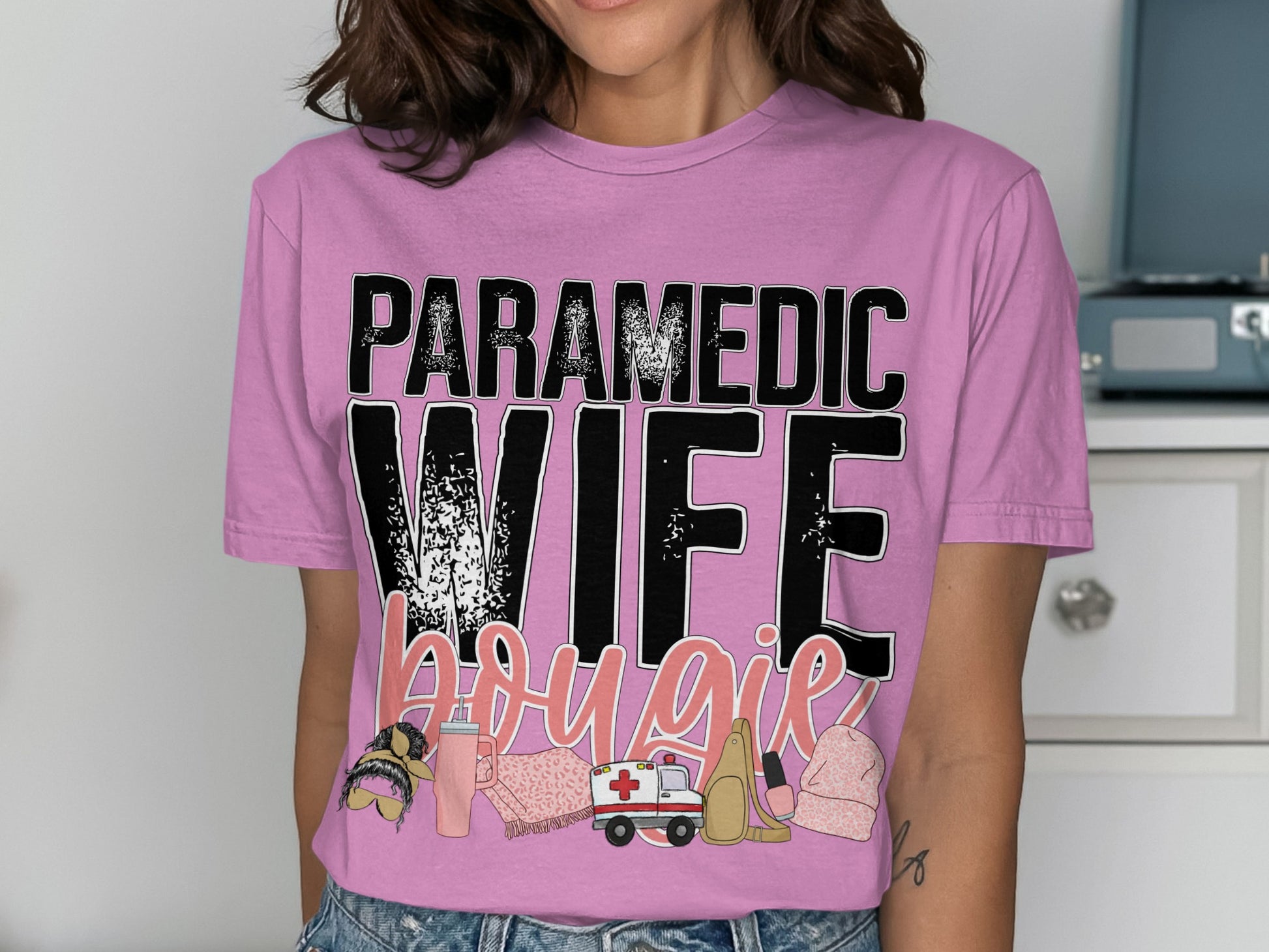 Paramedic Wife Bougie Graphic T-Shirt for Women