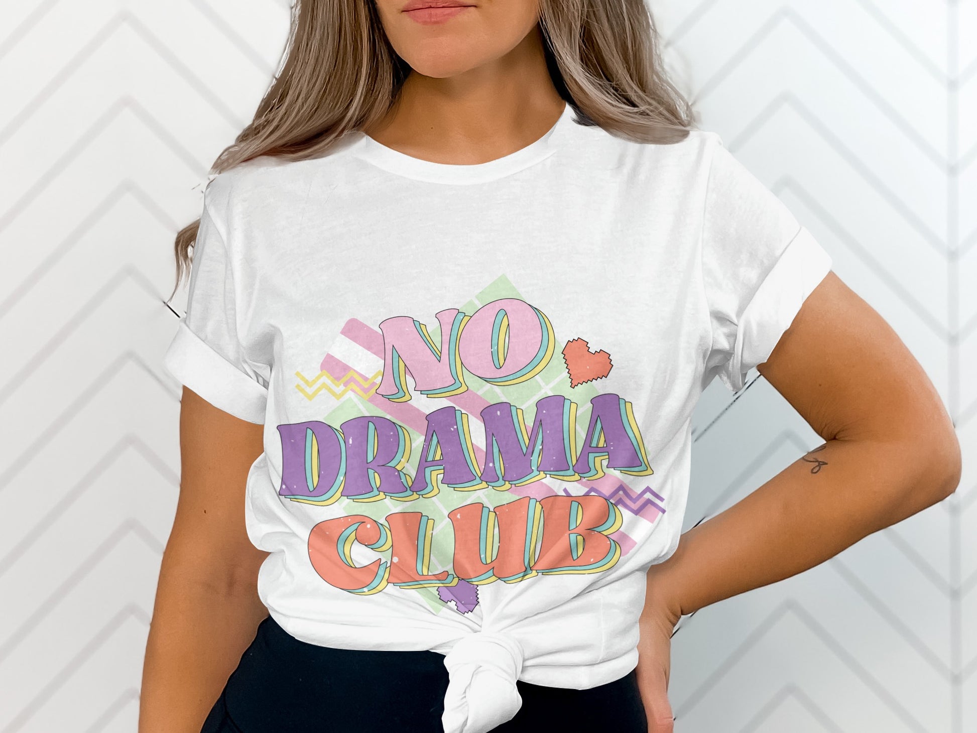 No Drama Club Graphic Tee Perfect for Casual Outfits
