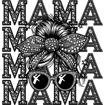Bold Bejeweled Mama Sunglasses Design Shirt