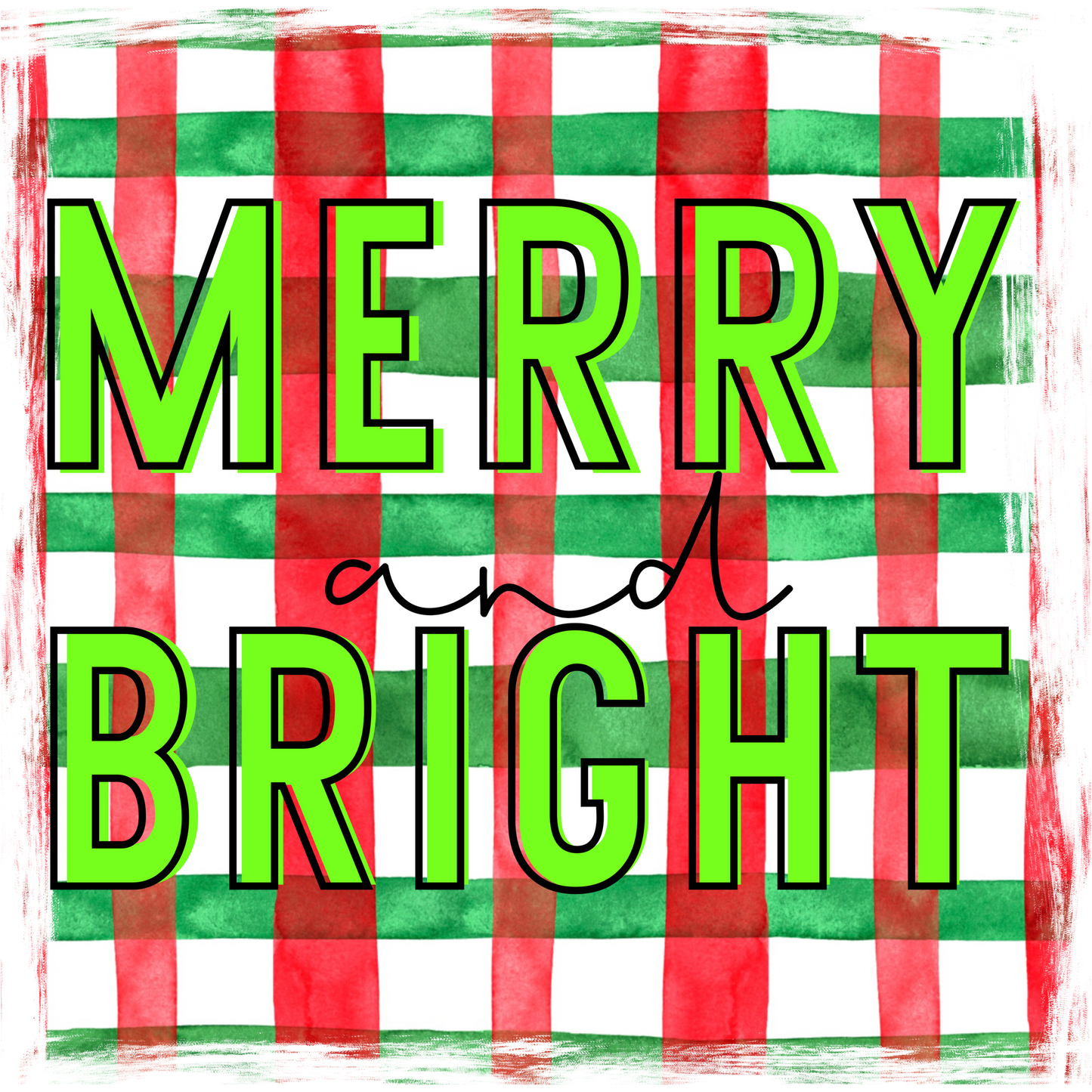Merry and Bright Christmas Decor Accessory
