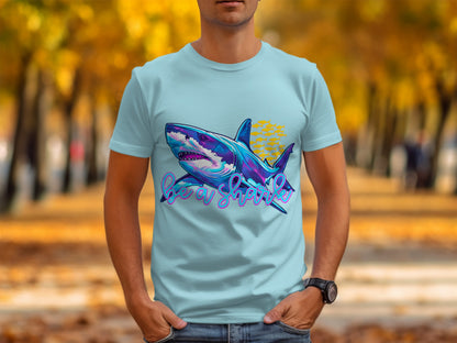 Be a Shark Vibrant Graphic Short Sleeve T-Shirt