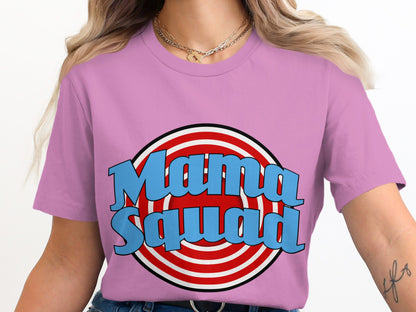 Retro Mama Squad Graphic Tee for Trendy Moms