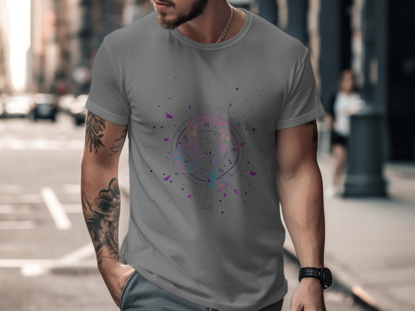 Vibrant Abstract Design Men's Graphic Tee