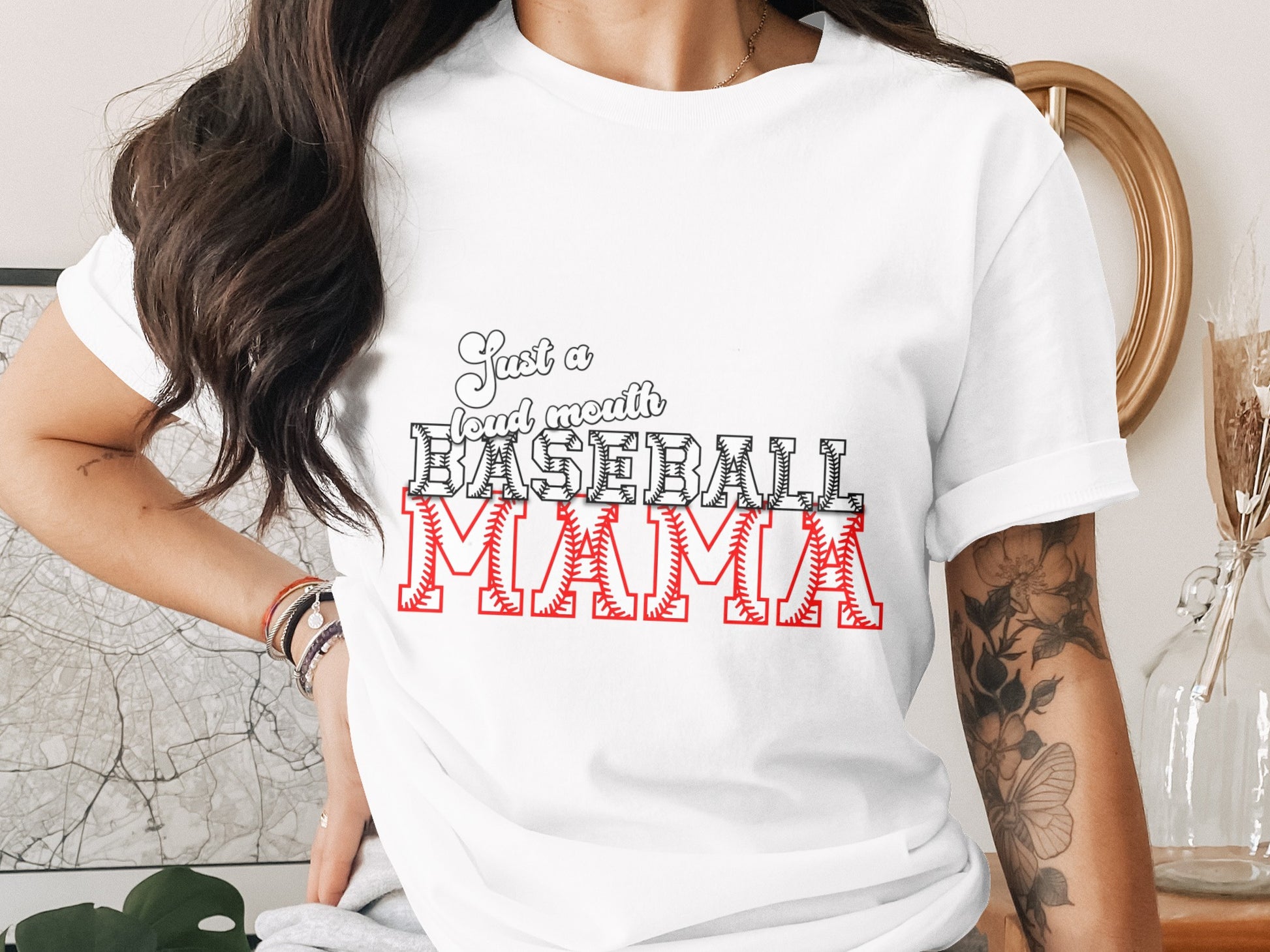 Just a Loud Mouth Baseball Mama Shirt