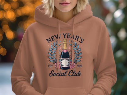 New Year's Social Club Hoodie Perfect for Celebrations