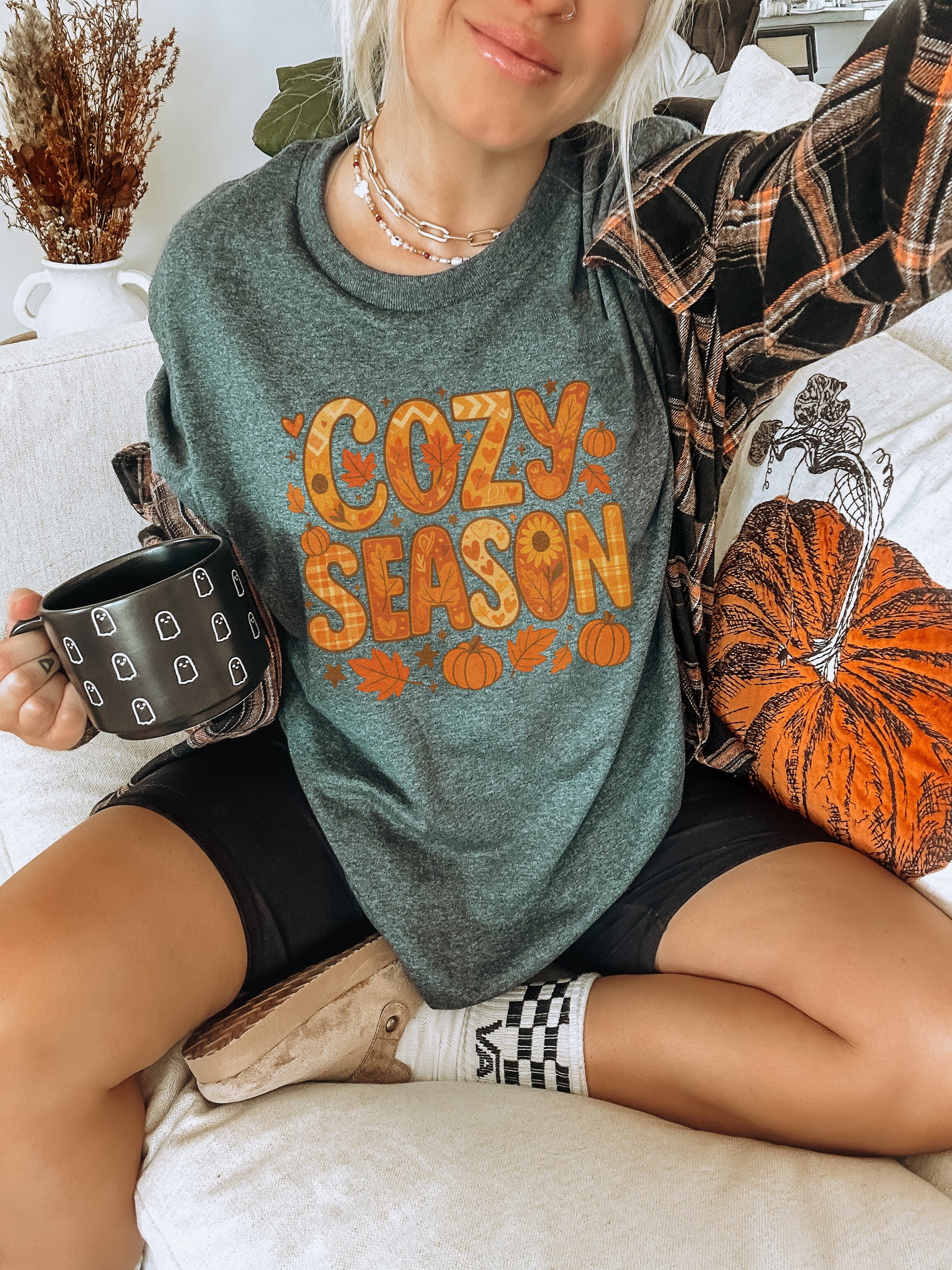 Cozy Season Graphic Tee Fall Fashion T-Shirt
