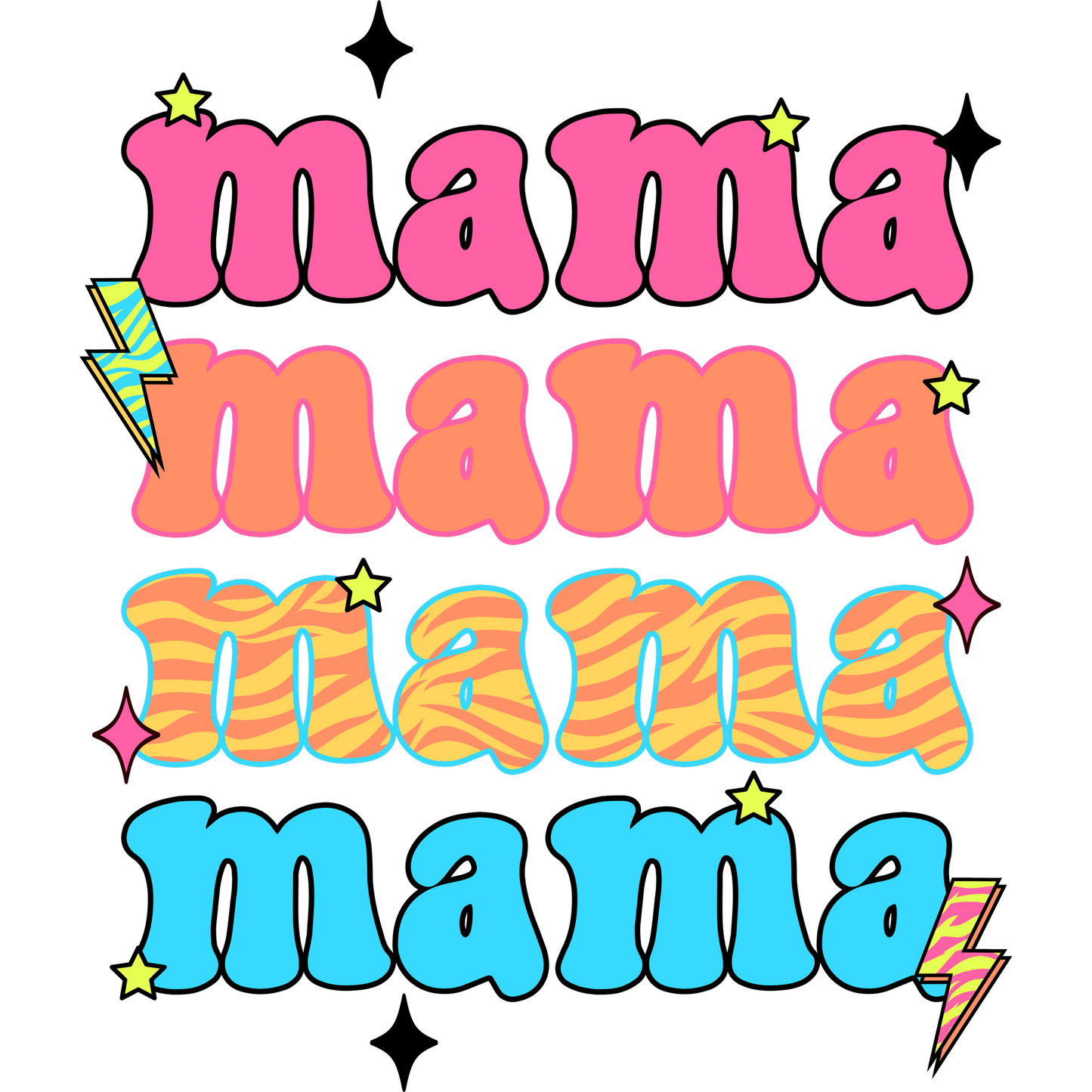 Bold Vibrant Mama Graphic Design Product