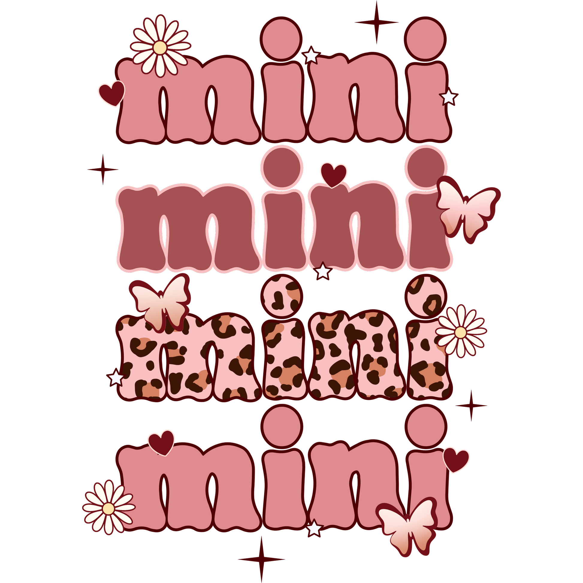 Trendy Pink and Leopard Print Mini Graphic Apparel