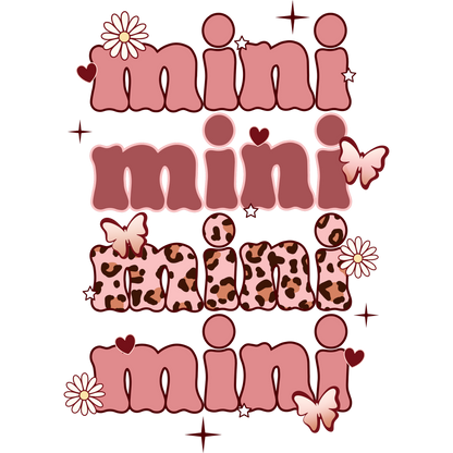 Trendy Pink and Leopard Print Mini Graphic Apparel