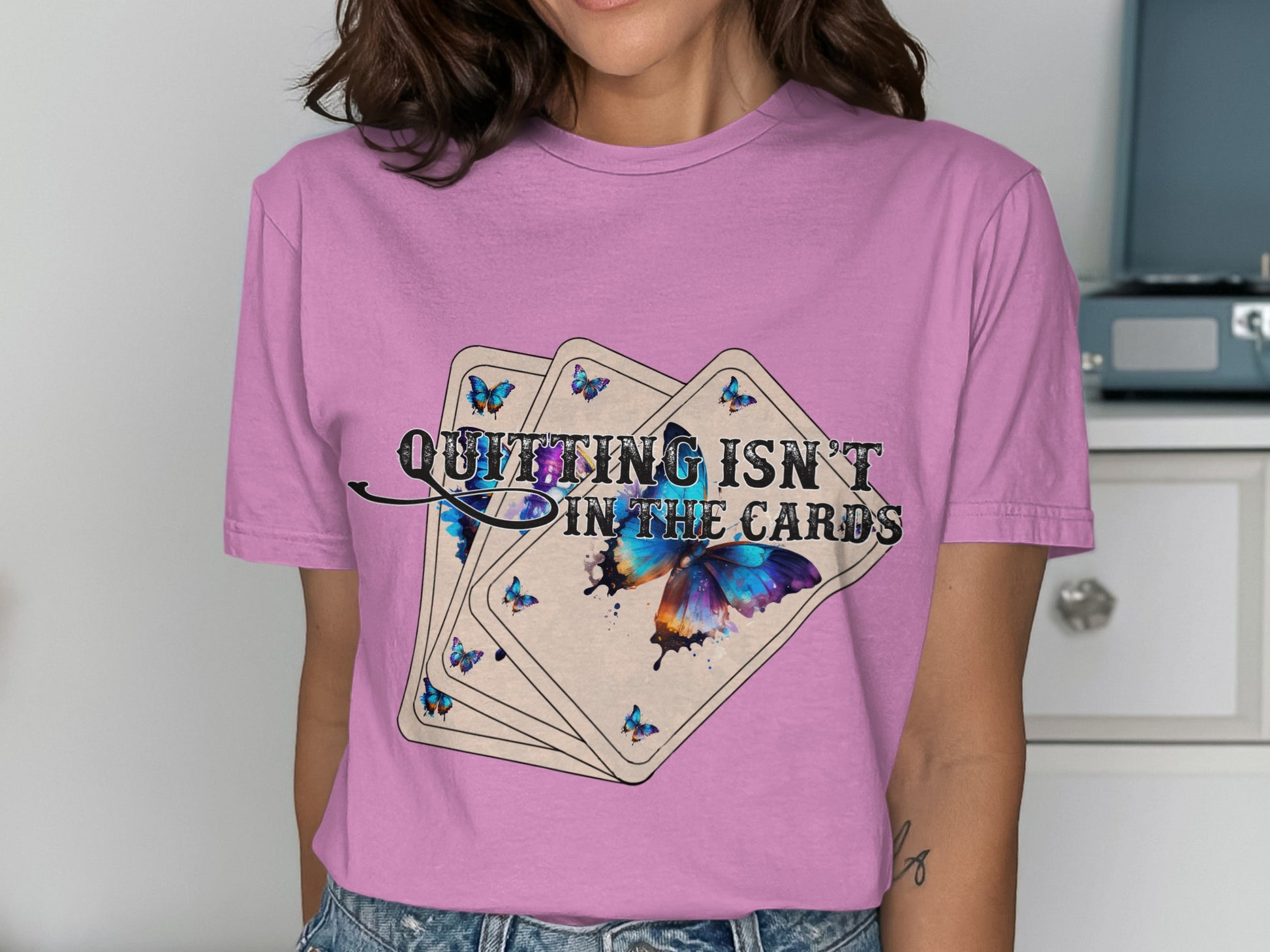 Quiting Isn't In The Cards Stylish Graphic Tee