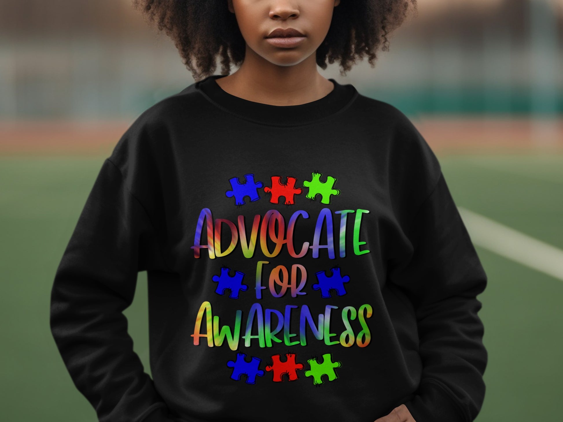 Advocate for Awareness Colorful Autism Sweatshirt