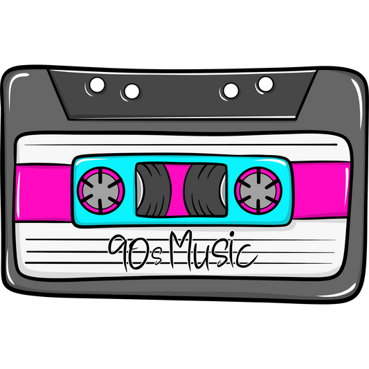 Retro 90s Music Cassette Illustration product