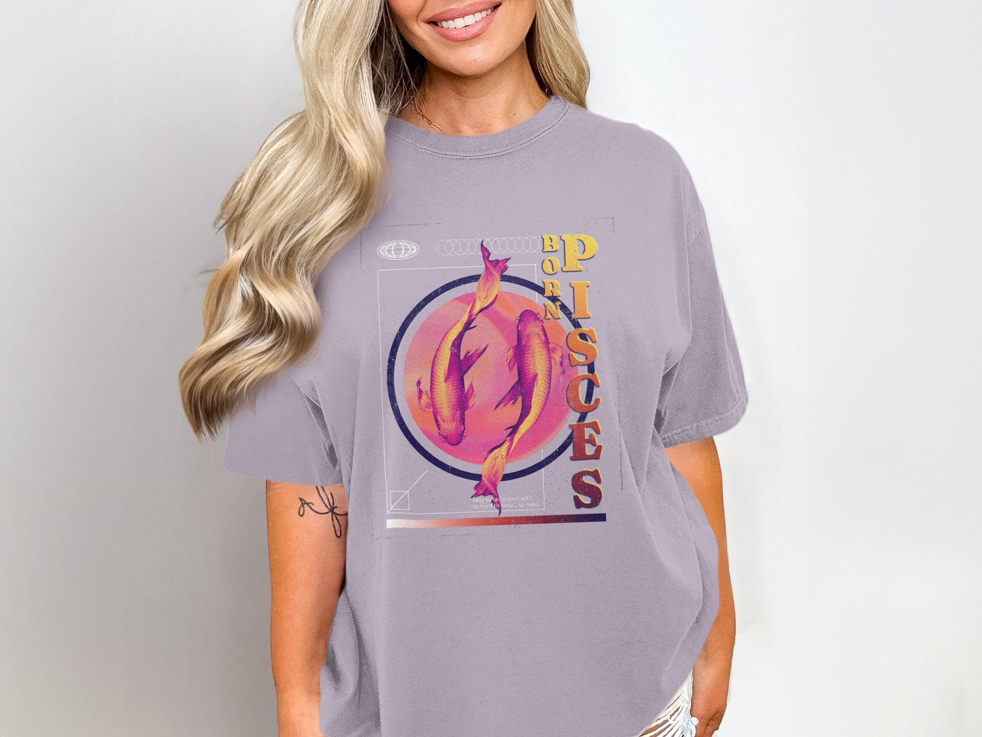 Pisces Zodiac Sign Graphic Print T-Shirt
