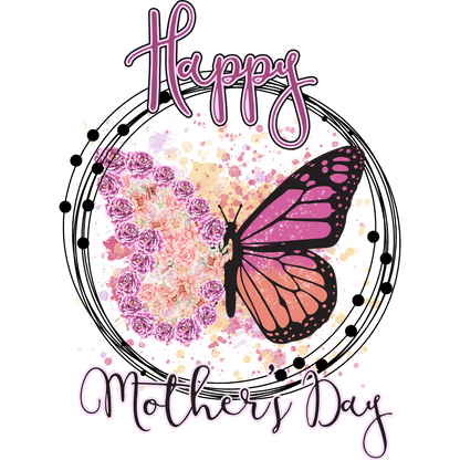 Happy Mother's Day Butterfly and Roses Graphic Item