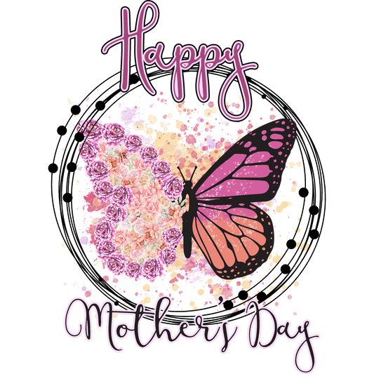 Happy Mother's Day Butterfly and Roses Graphic Item