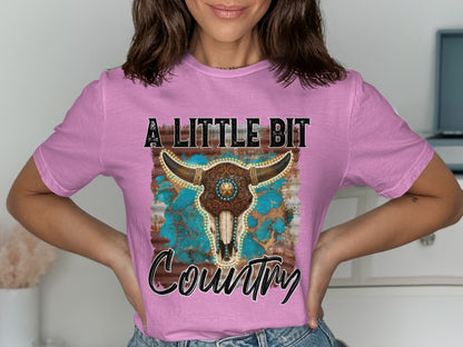 A Little Bit Country Graphic Short Sleeve T-Shirt