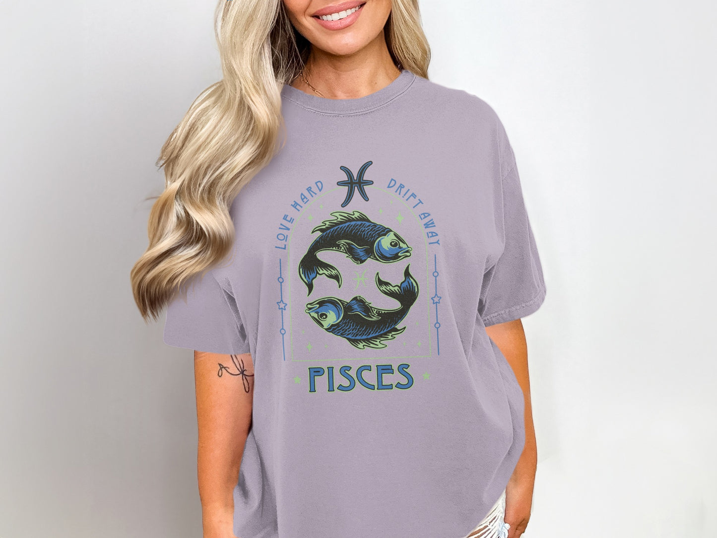 Love Hard Drift Away Pisces Zodiac T-shirt