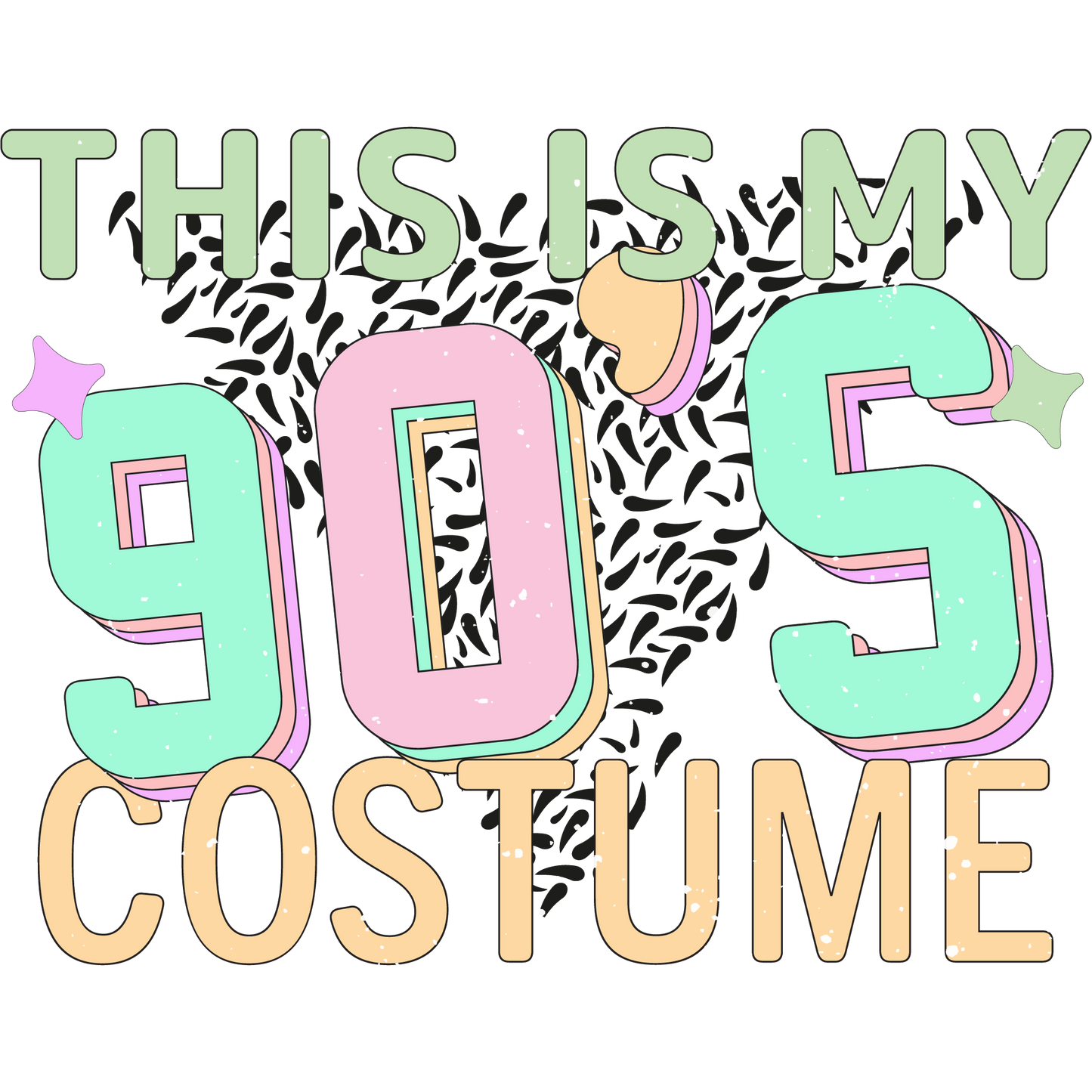 This is My 90's Costume distinct bold design