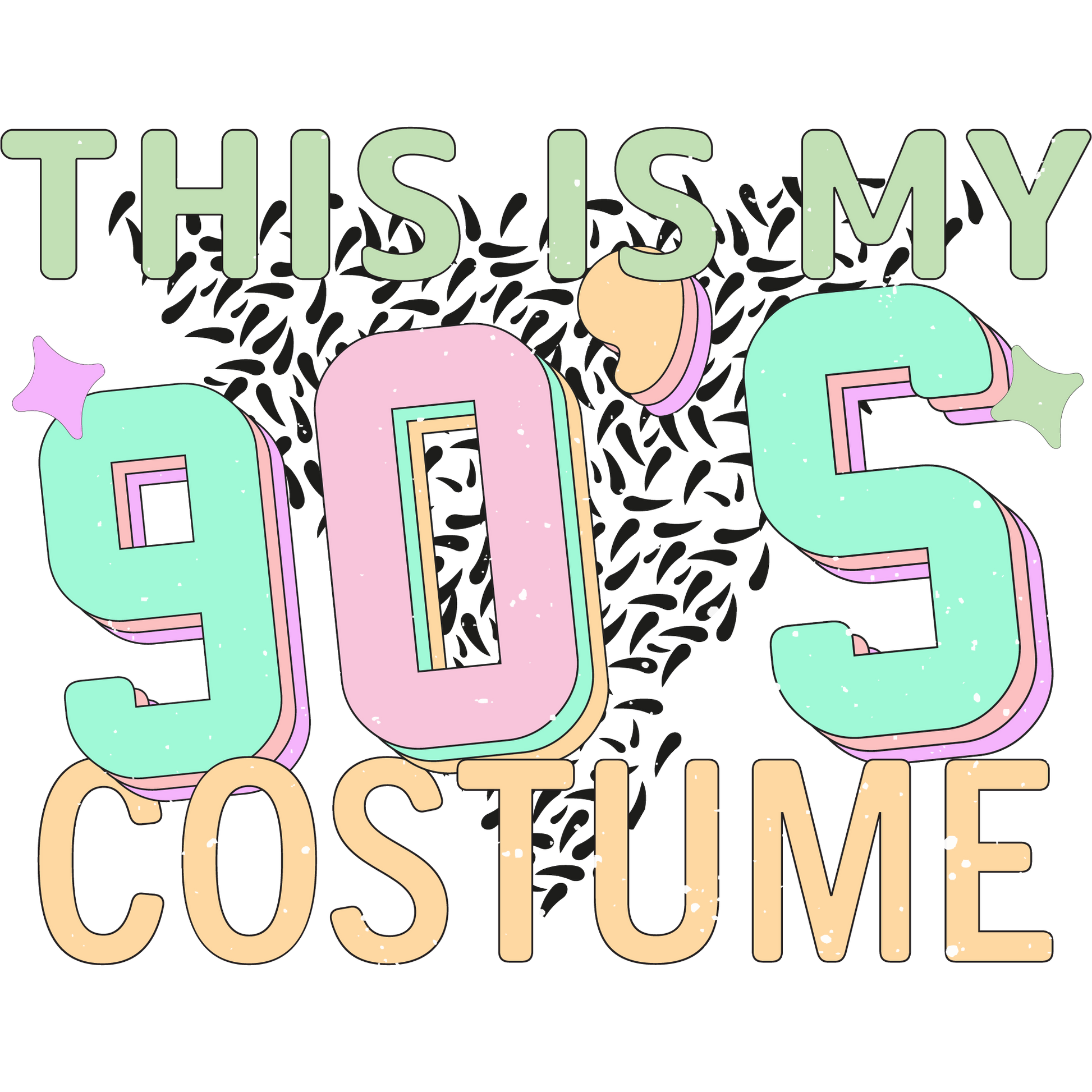 This is My 90's Costume distinct bold design