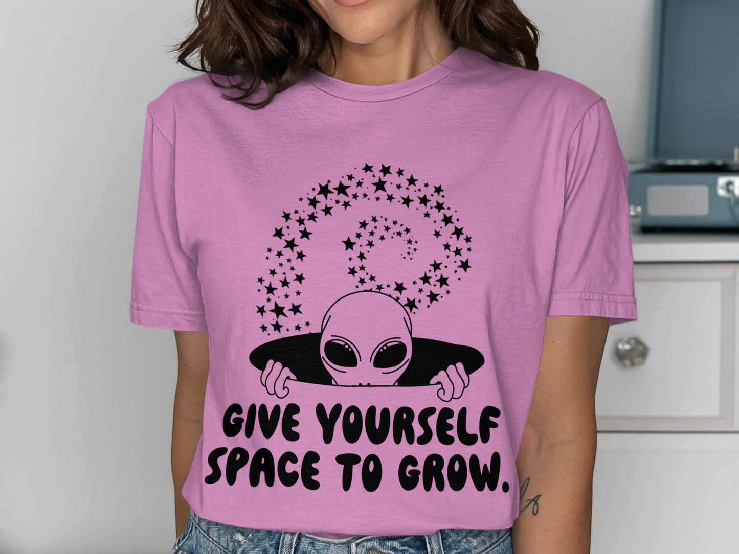 Give Yourself Space To Grow Alien Tee