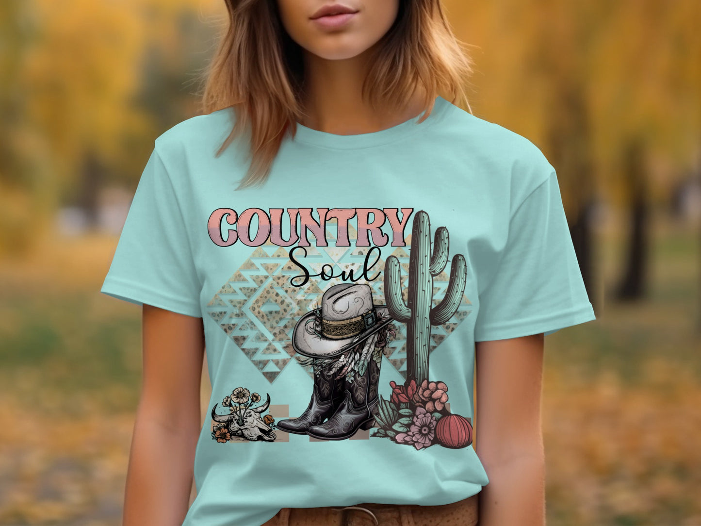 Country Soul Graphic Tee with Western Theme