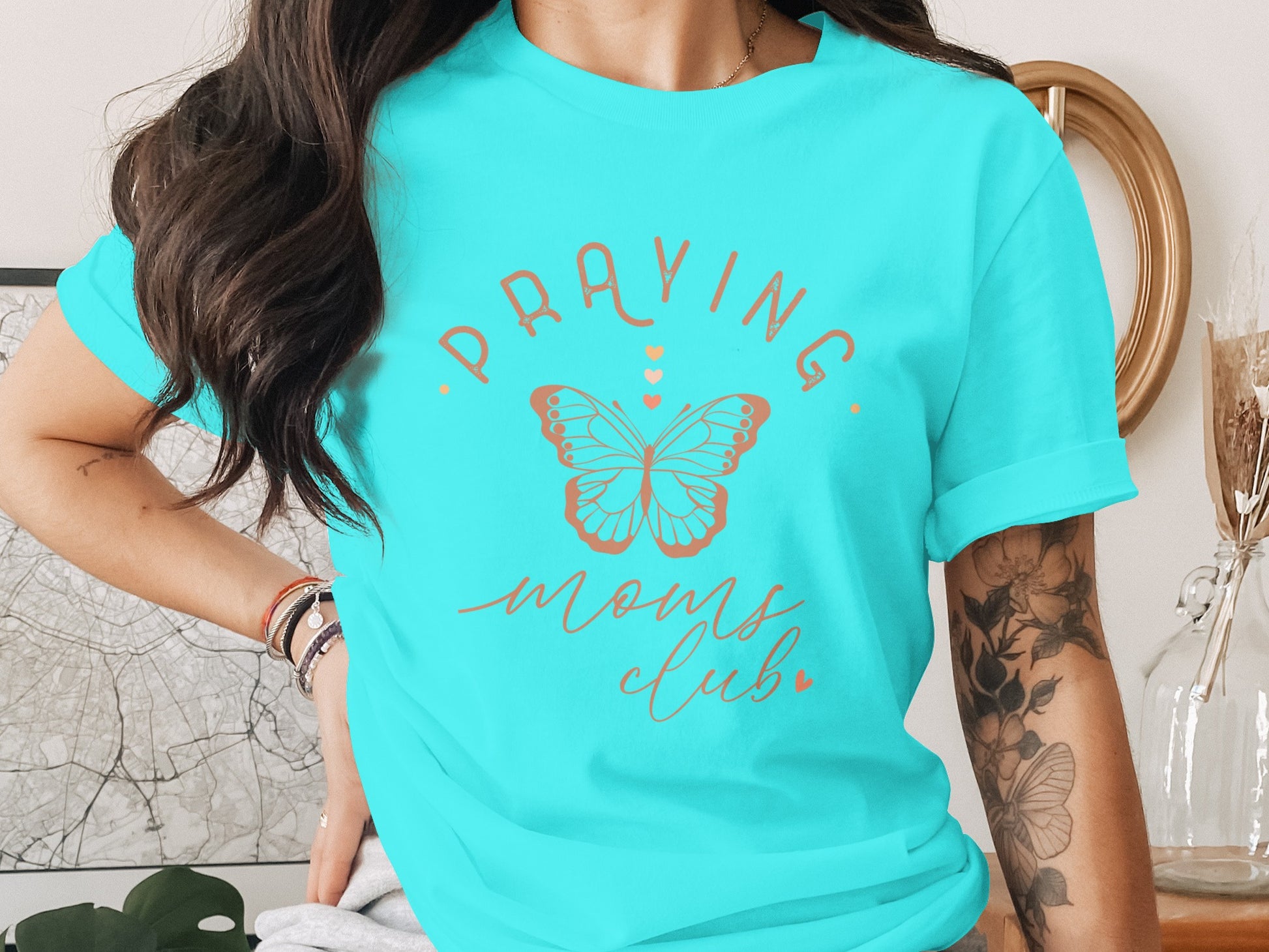 Praying Moms Club Butterfly Graphic Tee
