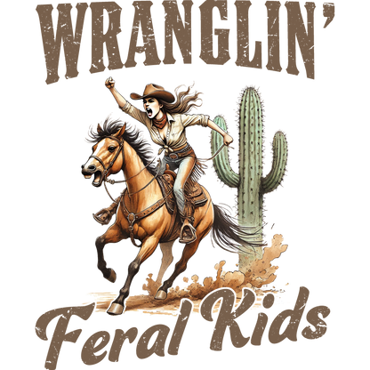 Wranglin Feral Kids Shirt Perfect for Rodeo Lovers