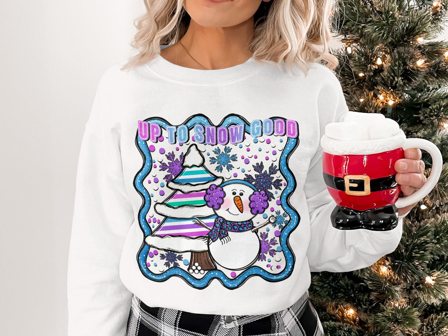 Up to Snow Good Snowman Christmas Long Sleeve Shirt