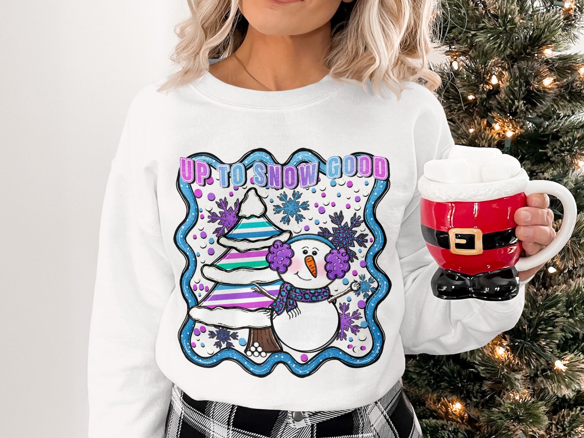 Up to Snow Good Snowman Christmas Long Sleeve Shirt