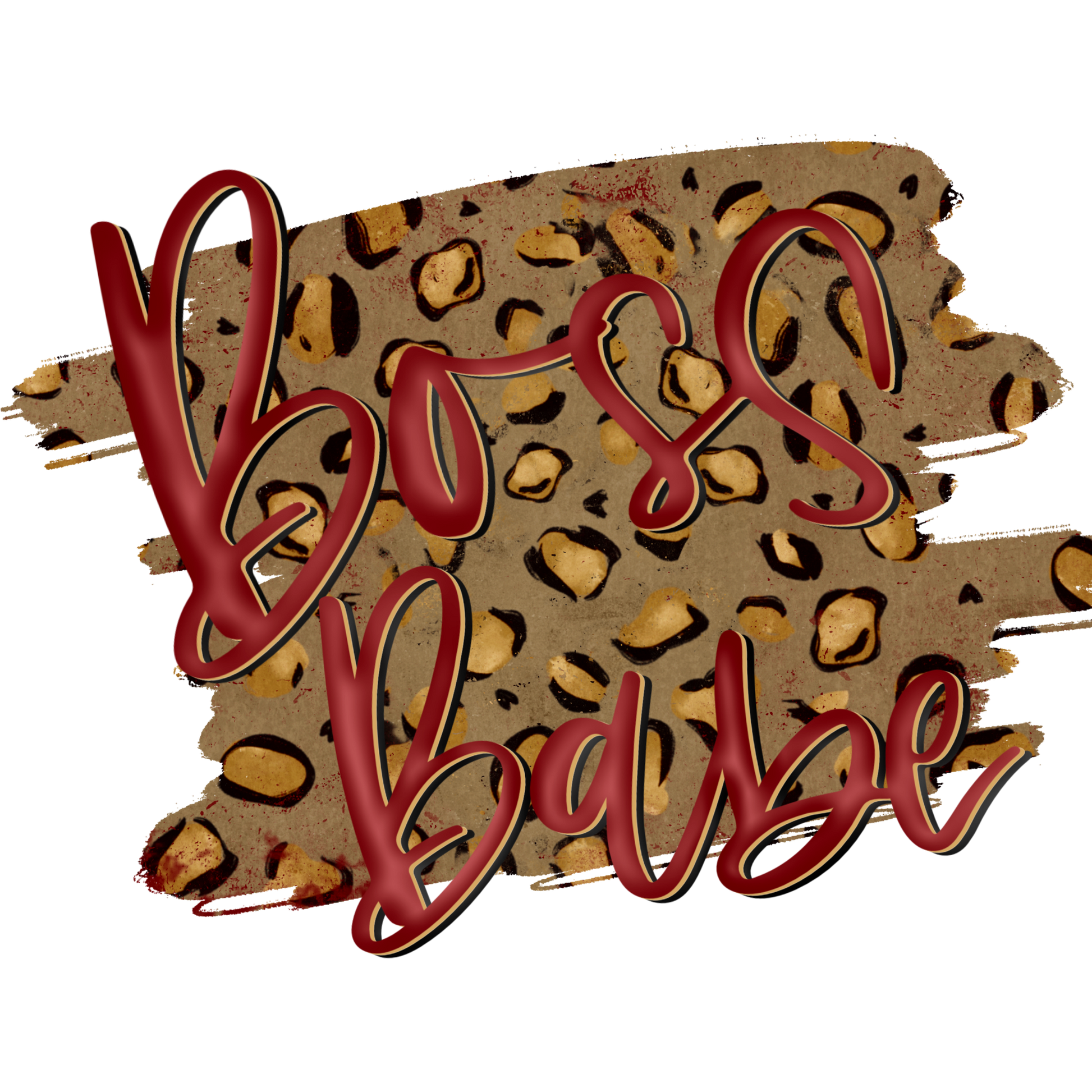 Boss Babe Leopard Print Motivational Wall Art