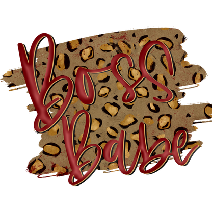 Boss Babe Leopard Print Motivational Wall Art