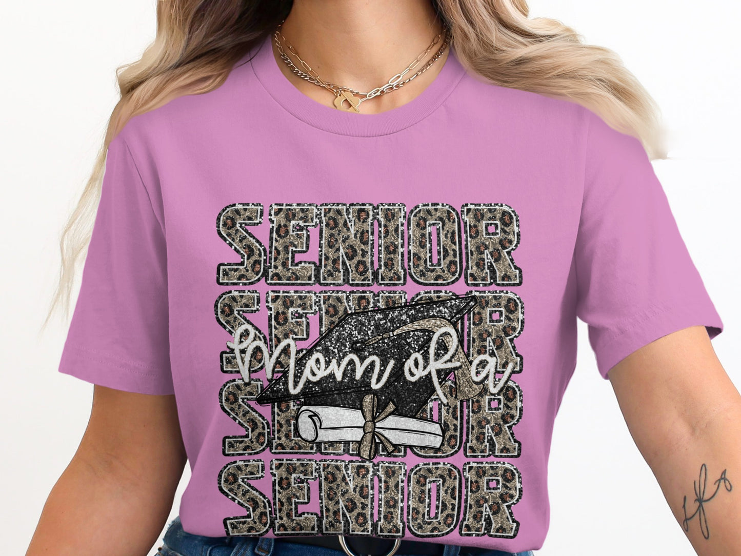 Senior Mom of a Senior Leopard Print T-Shirt