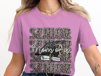 Senior Mom of a Senior Leopard Print T-Shirt
