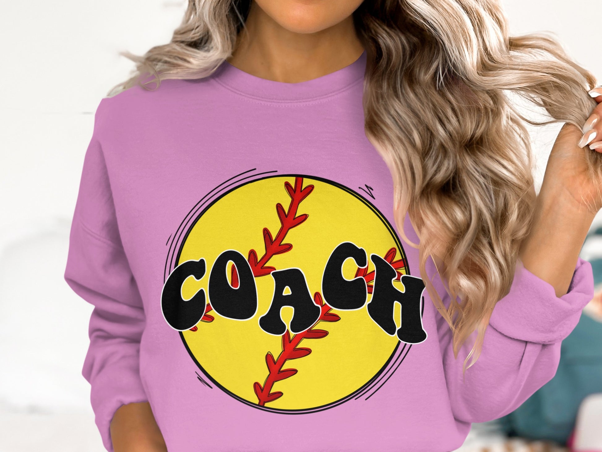 Coach Softball Graphic Sweatshirt product