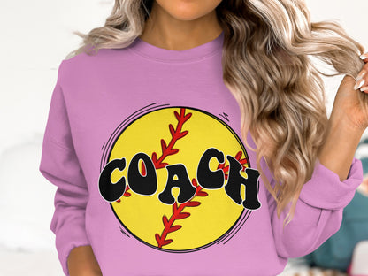 Coach Softball Graphic Sweatshirt product
