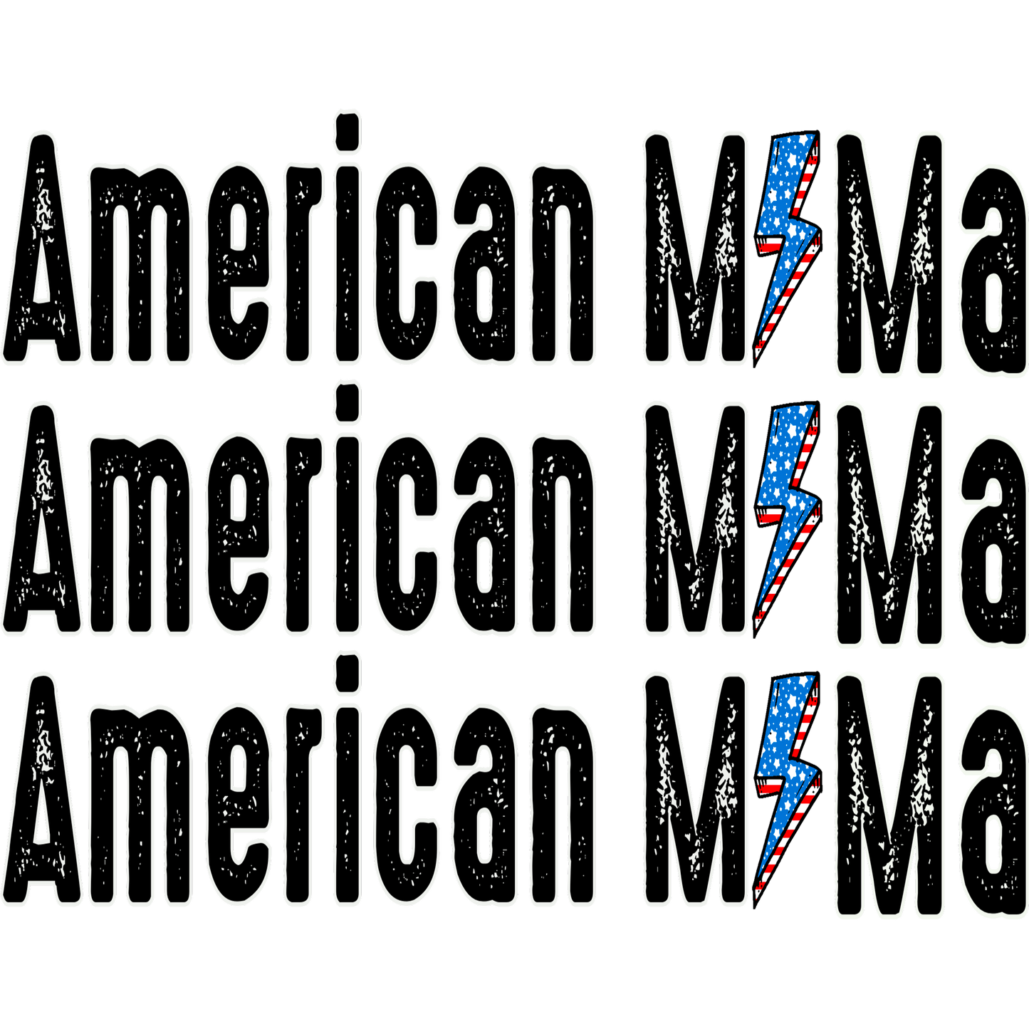 American Mama Patriotic Lightning Bolt Design