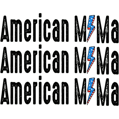 American Mama Patriotic Lightning Bolt Design