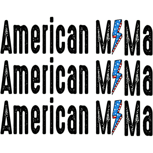 American Mama Patriotic Lightning Bolt Design