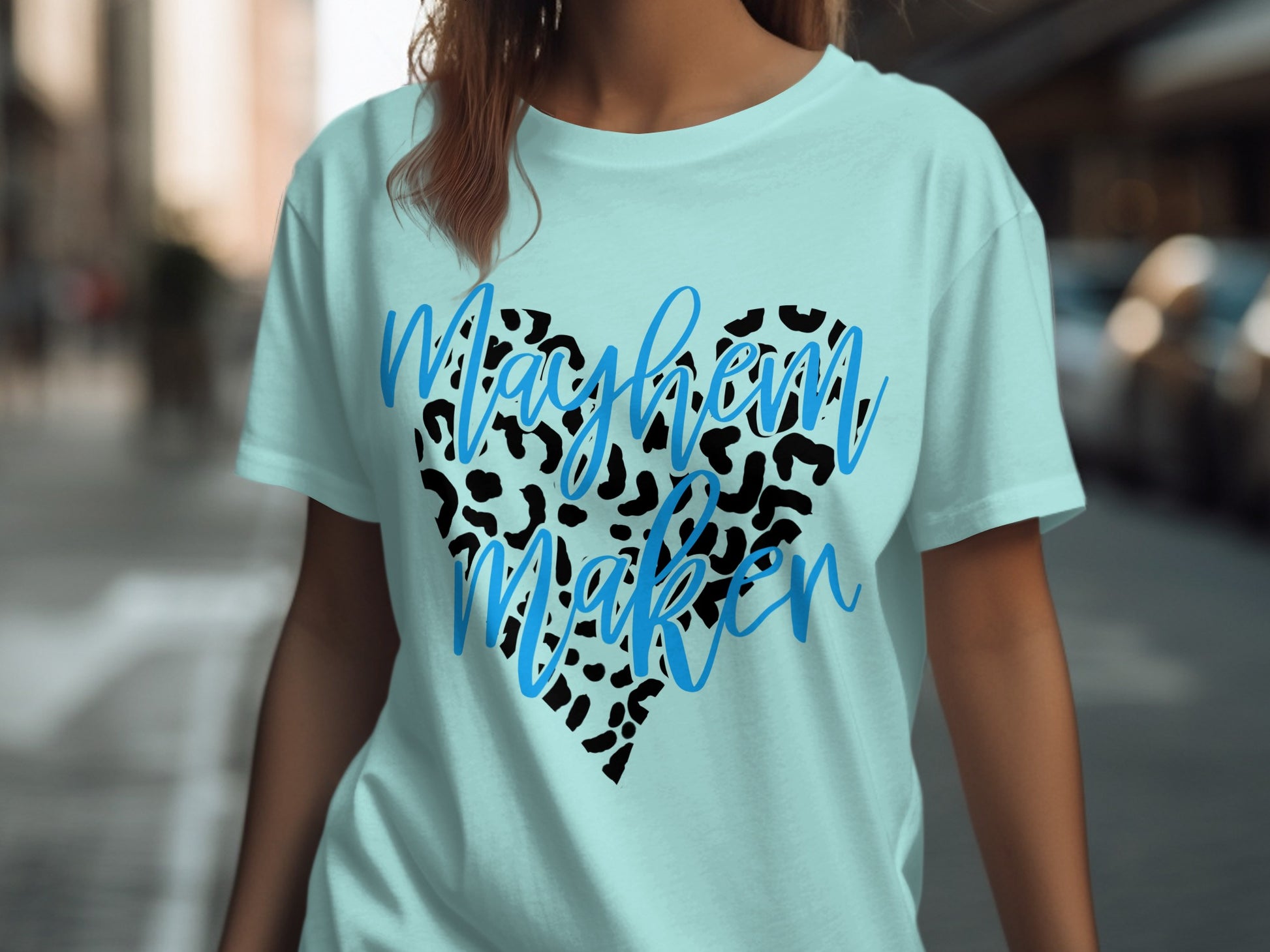 Mayhem Maker Heart with Leopard Print T-shirt