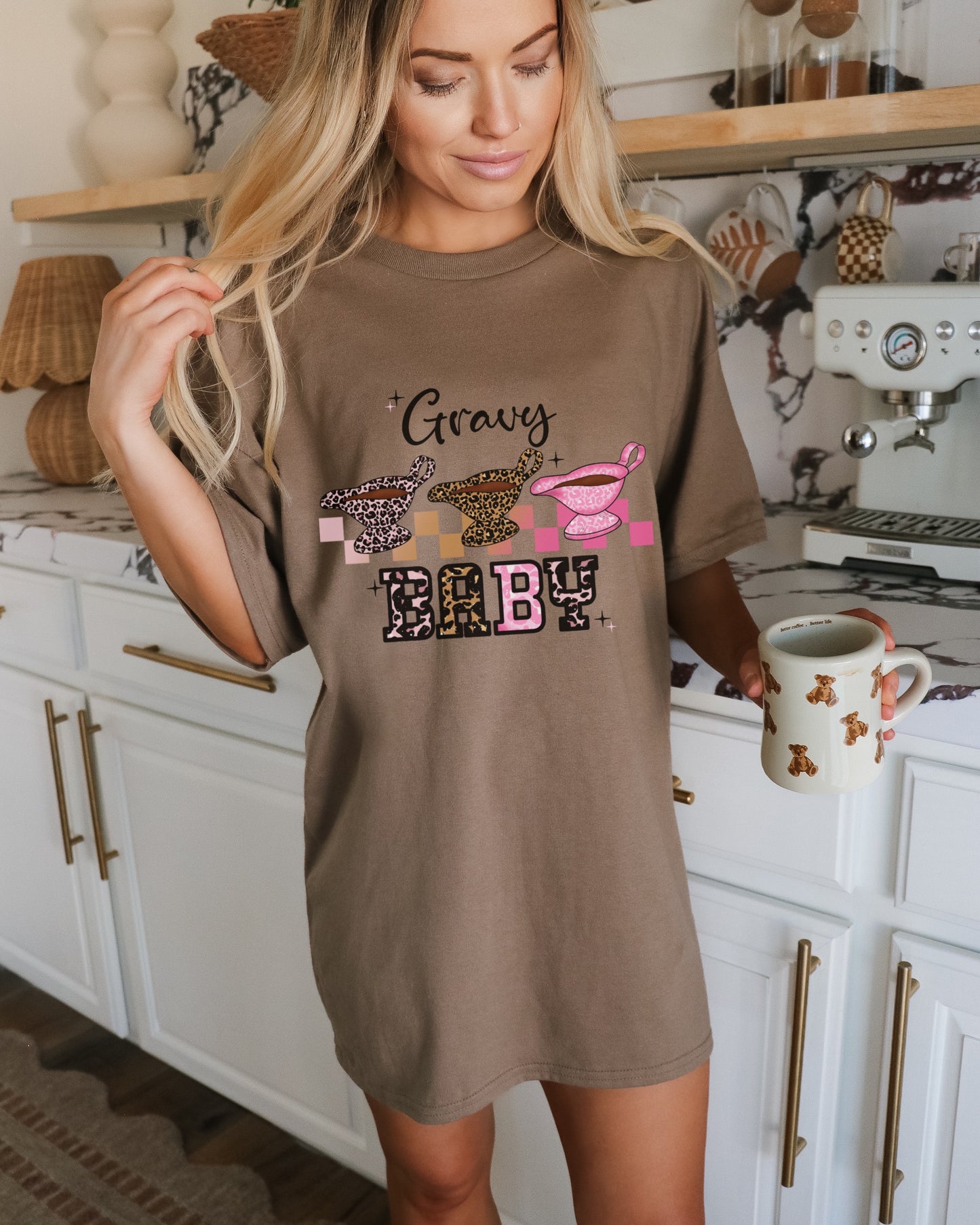 Gravy Baby Graphic Oversized Tee Shirt