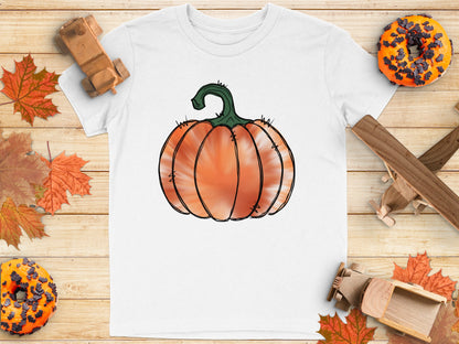 Halloween Pumpkin Graphic White T-Shirt