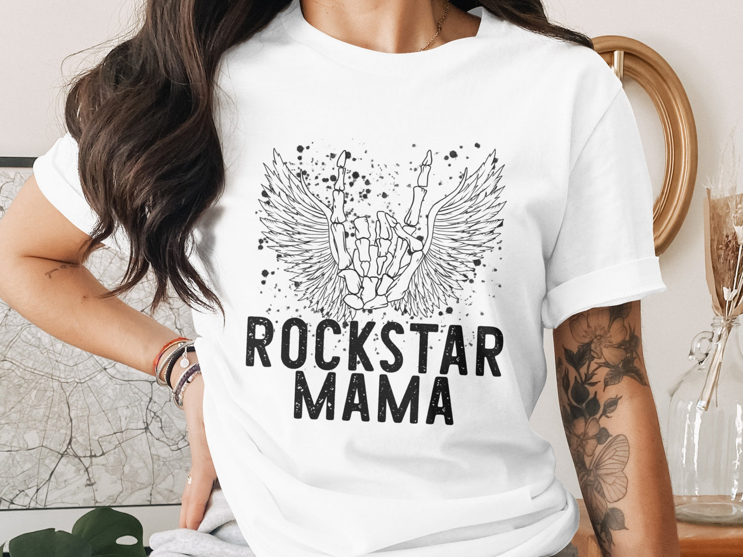 Rockstar Mama Graphic Tee Shirt Product