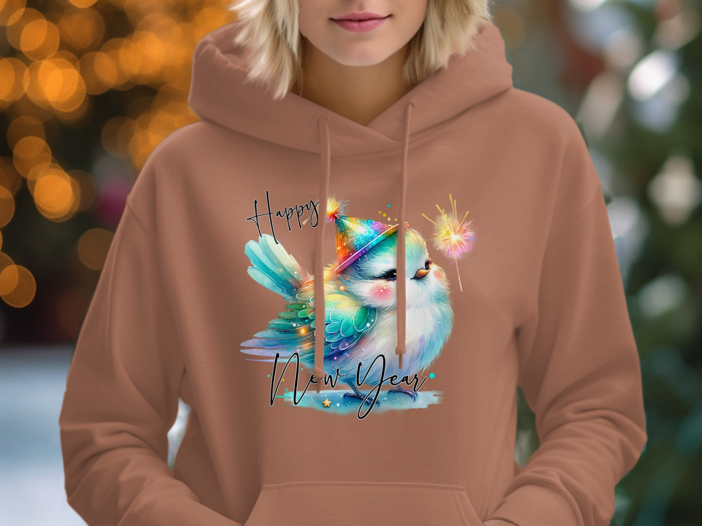 Happy New Year Cute Bird Hoodie