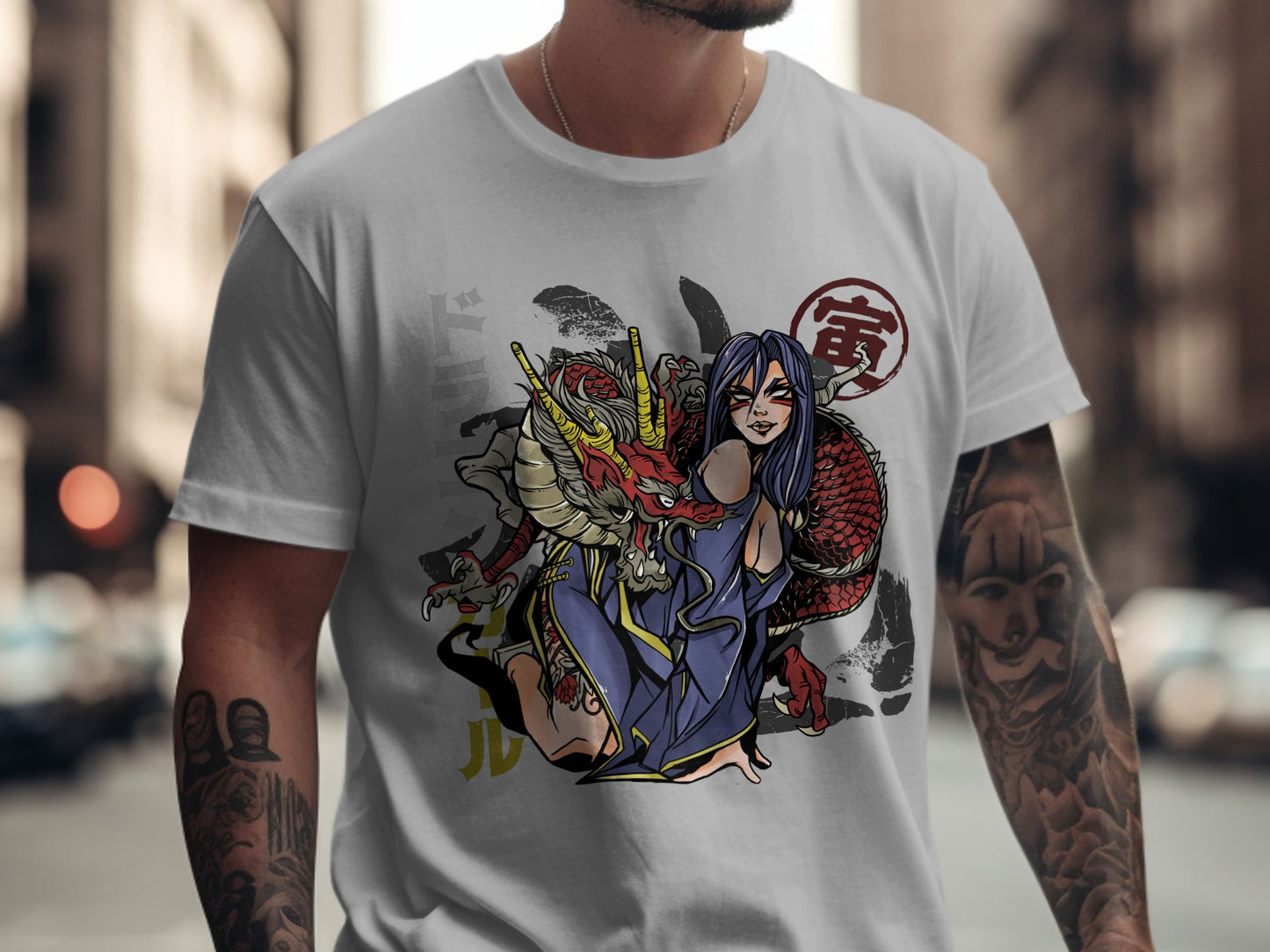 Dragon Tattoo Art with Japanese Elements Shirt