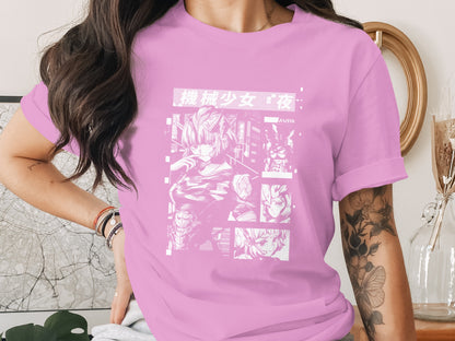 Graphic Shirt with Anime Manga Inspired Design